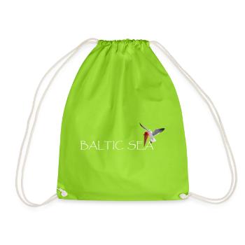 Ostsee Möwe die Eis klaut - Drawstring Bag - neon green - Front