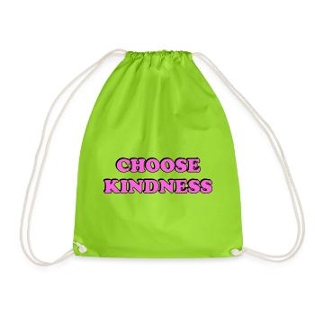 Wählen Sie Kindness pink - Turnbeutel - Neongrün - Vorne