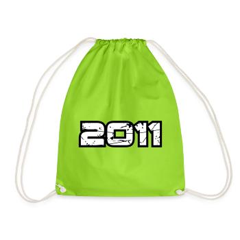 2011 - Drawstring Bag - neon green - Front