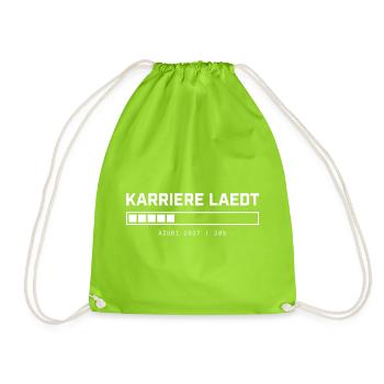 Karriere Lädt Azubi 2027 – Ladebalken Vektor - Turnbeutel - Neongrün - Vorne