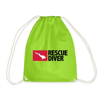 Rescue Diver - Turnbeutel - Neongrün - Vorne