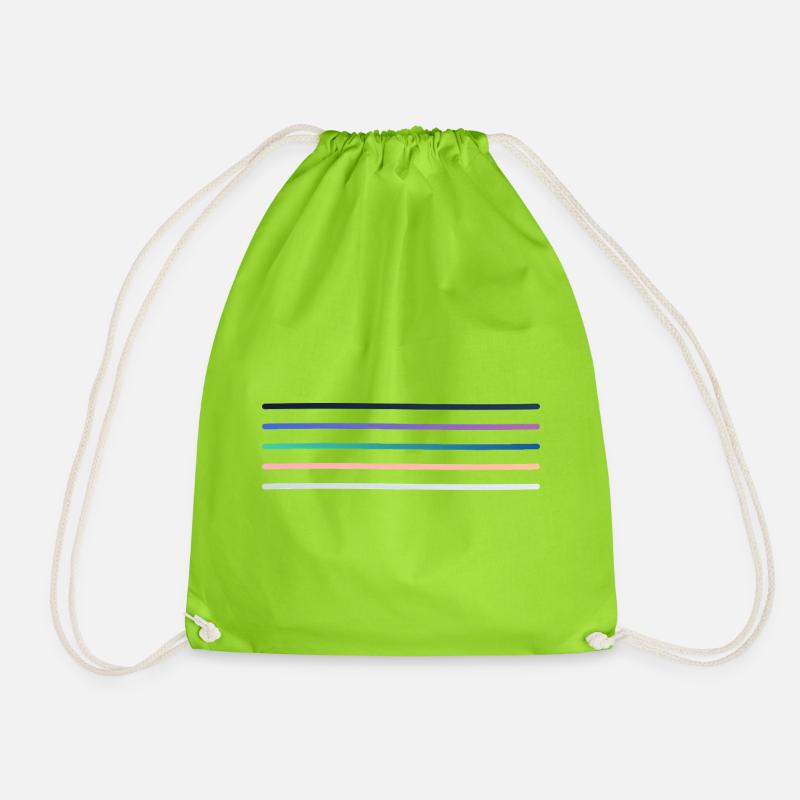 Vibrant stripe palette - Drawstring Bag - neon green