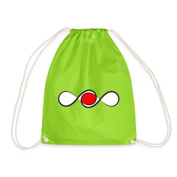 Eternal Line with Red Accent - Drawstring Bag - neon green - Front