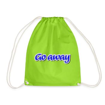 Go away Claim - Vectorgraphic - Turnbeutel - Neongrün - Vorne