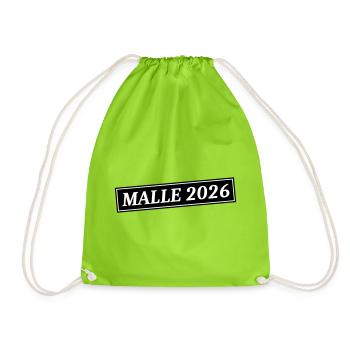 Malle 2026 - Drawstring Bag - neon green - Front
