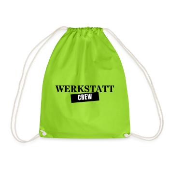 Werkstatt Crew - KFZ Mechaniker Schrauber Team - Turnbeutel - Neongrün - Vorne