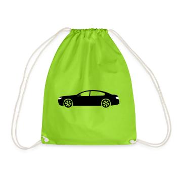 Voiture - Sac de sport léger - vert néon - Devant