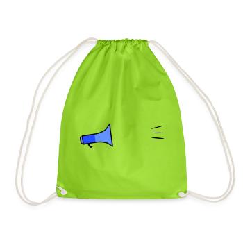 Megafon Text Template - Drawstring Bag - neon green - Front
