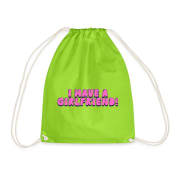 J’ai une copine ! - Sac de sport léger - vert néon - Devant