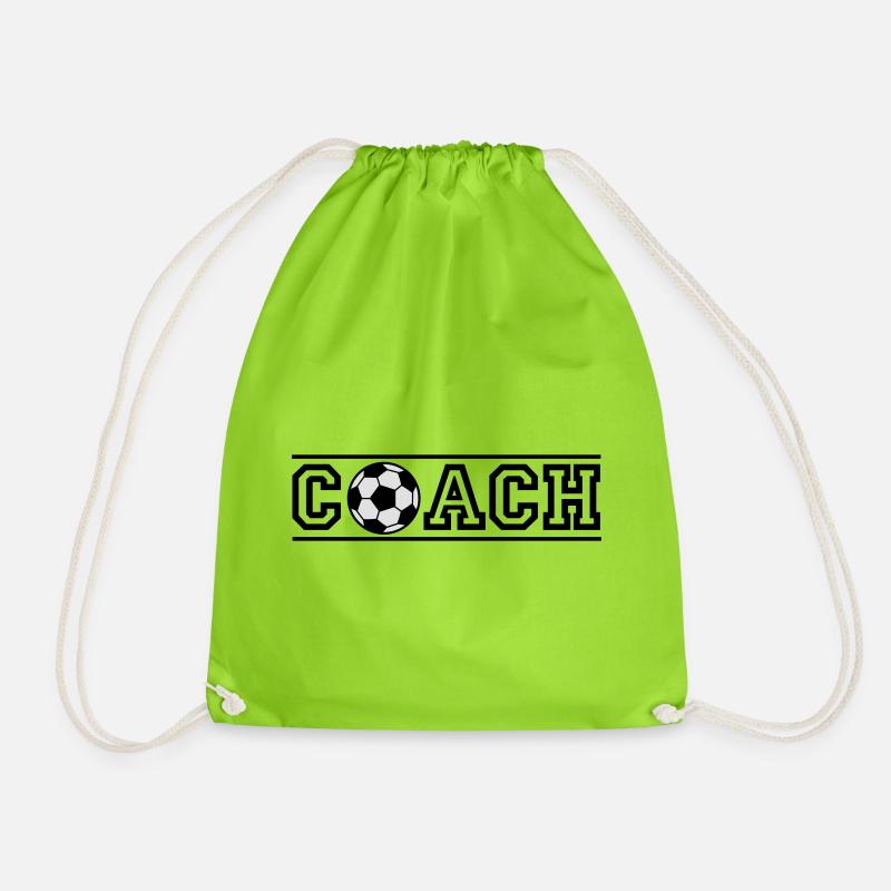 Fußballtrainer - Turnbeutel - Neongrün