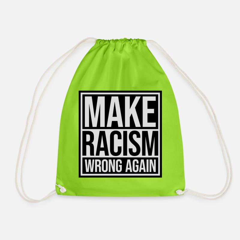 Rendre le racisme répréhensible - Sac de sport léger - vert néon