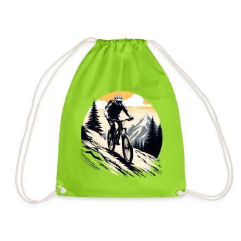 vététiste, vélo, montagnes, de plein air, sport - Sac de sport léger - vert néon - Devant