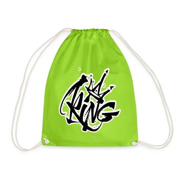 Lettrage King Graffiti - Sac de sport léger - vert néon - Devant