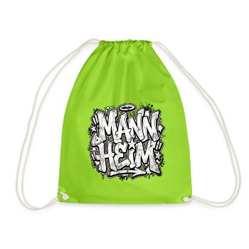 Mannheim Graffiti Hip Hop - Sac de sport léger - vert néon - Devant