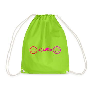 Gift idea for a diver with scuba diving - Drawstring Bag - neon green - Front