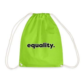 equality - Turnbeutel - Neongrün - Vorne