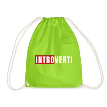 Introverti  - Sac de sport léger - vert néon - Devant