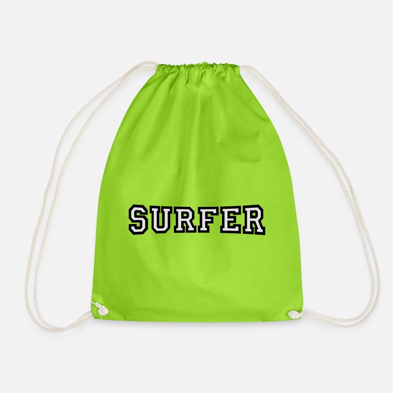surfer - Turnbeutel - Neongrün