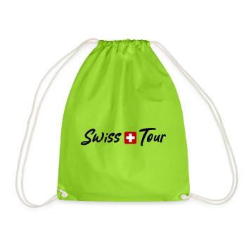 Swiss Tour Switzerland Holidays - Drawstring Bag - neon green - Front