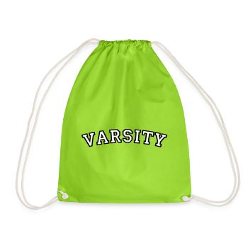 Schriftart des Varsity College - Turnbeutel - Neongrün - Vorne