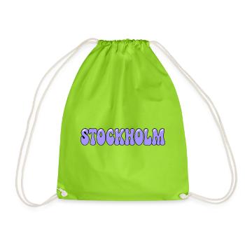 Stockholmer Pastel-Purpur-Tippfehler - Turnbeutel - Neongrün - Vorne