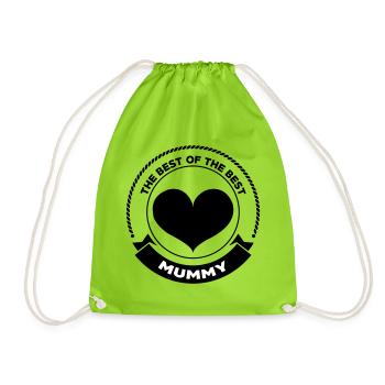 Beste Mama - Muttertag - Turnbeutel - Neongrün - Vorne