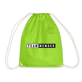 Team Member - Drawstring Bag - neon green - Front