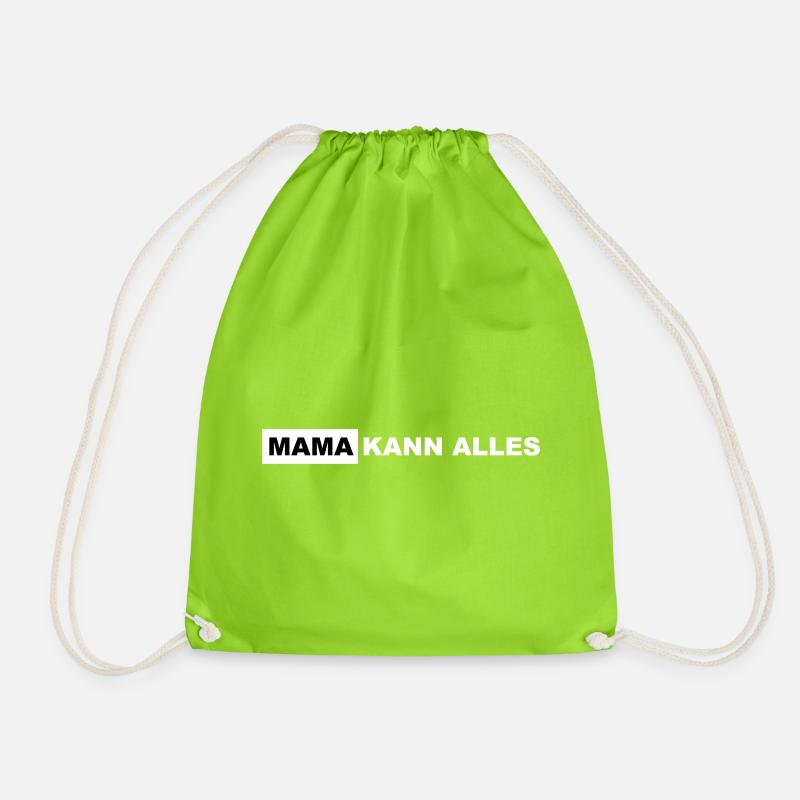 Mom can do everything Power Mom - Drawstring Bag - neon green