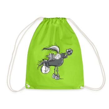 Funny Appaloosa - Horse - Drawstring Bag - neon green - Front