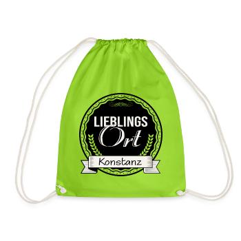 Lieblingsort Konstanz - Turnbeutel - Neongrün - Vorne