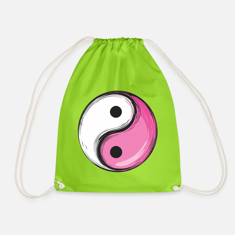 Yin and Yang pink Version :) - Turnbeutel - Neongrün
