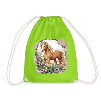 Cheval - Sac de sport léger - vert néon - Devant