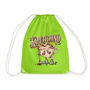 Kaputtchino - Turnbeutel - Neongrün - Vorne