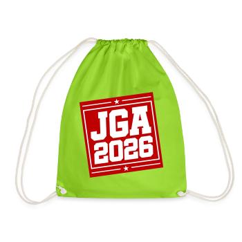 Jga 2026 Bachelor Party - Drawstring Bag - neon green - Front