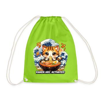 Arc animé ramen activé - Sac de sport léger - vert néon - Devant