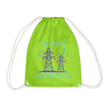 Lord Electrician, Ruler of Invisible Magic - Drawstring Bag - neon green - Front