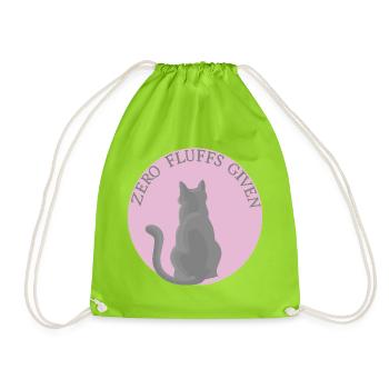 Cat with attitude - Drawstring Bag - neon green - Front