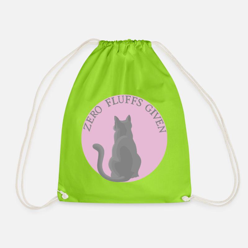 Katze mit Attitüde - Turnbeutel - Neongrün