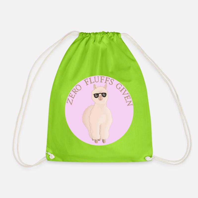 Fluffiges Alpaca - Turnbeutel - Neongrün
