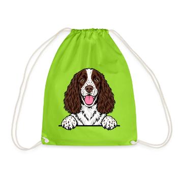 English Springer Spaniel - Turnbeutel - Neongrün - Vorne