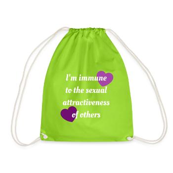 Asexuelle Immunität - Turnbeutel - Neongrün - Vorne