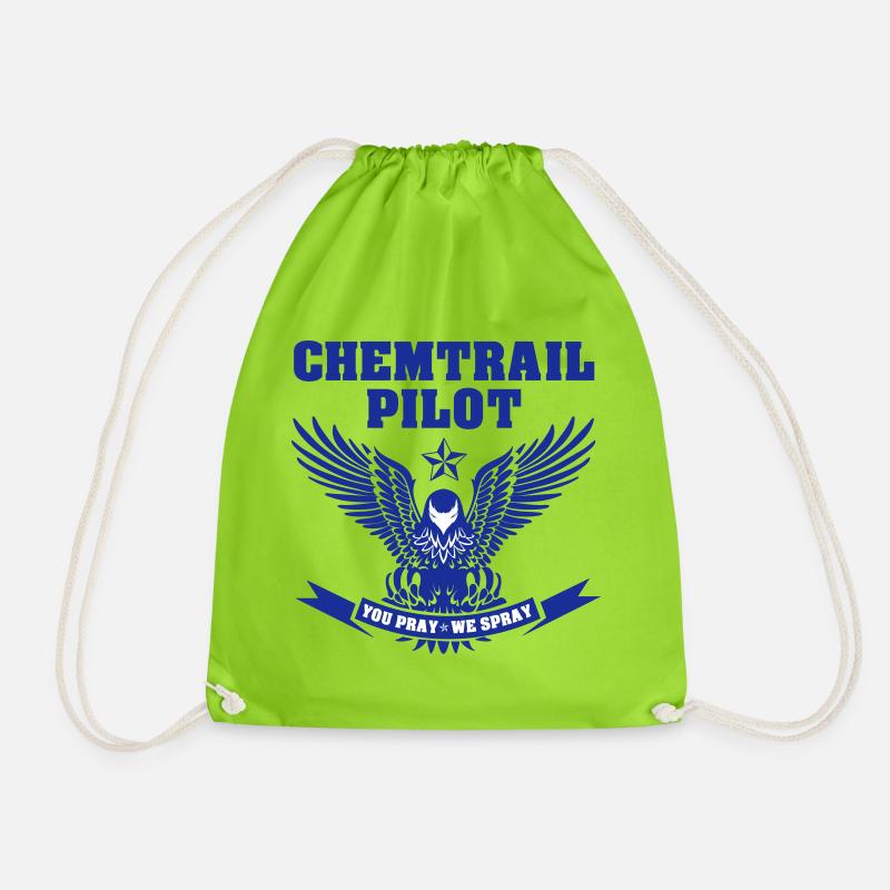 Chemtrail Pilot - Turnbeutel - Neongrün