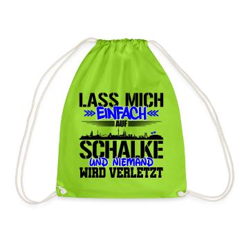 Lasst mich auf Schalke | Farbe änderbar - Turnbeutel - Neongrün - Vorne