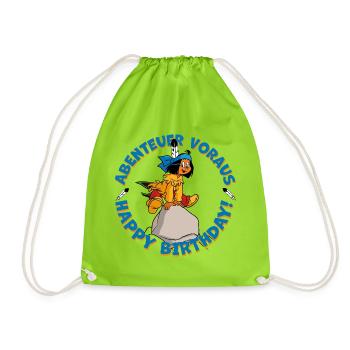 Yakari Adventure Ahead Joyeux anniversaire - Sac de sport léger - vert néon - Devant