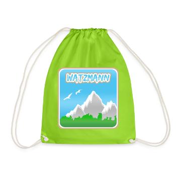 Mountaineering Watzmann - Drawstring Bag - neon green - Front