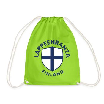Lappeenranta-Schild Finnland - Turnbeutel - Neongrün - Vorne