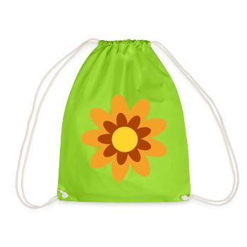 Hippie du cadeau fleur de fleurs des années 70 - Sac de sport léger - vert néon - Devant