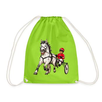 Trotter drôle - Sac de sport léger - vert néon - Devant