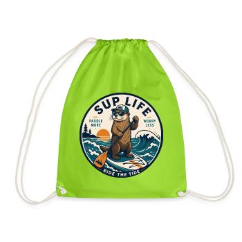 SUP Paddleboard Board Stand Up paddle Supboard - Drawstring Bag - neon green - Front