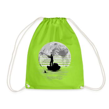 Moonlight Fishing Graphic - Turnbeutel - Neongrün - Vorne
